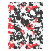 Kristallrotes Schwarzweiß-Weiß-Abstraktes Muster Tischdecke (Vorderseite)