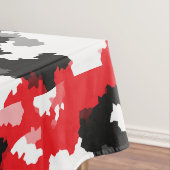 Kristallrotes Schwarzweiß-Weiß-Abstraktes Muster Tischdecke (Beispiel)