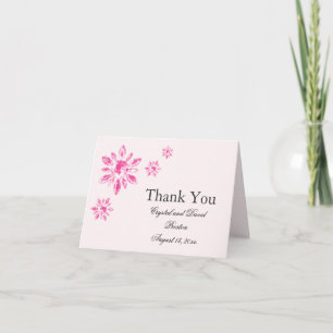 Kristalls Hochzeit Dankeskarten (rosa) Dankeskarte
