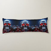 Kristallschädel mit Ruby Red Eyes Kissen (Rückseite)