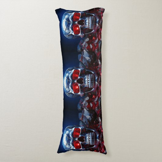 Kristallschädel mit Ruby Red Eyes Kissen (Vorderseite Vertikal)