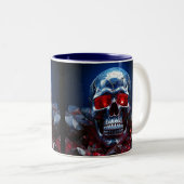Kristallschädel mit Ruby Red Eyes Tasse (VorderseiteRechts)