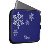 Kristallschneeflocke-blaue Laptop-Hülse Laptopschutzhülle (Vorne Rechts)
