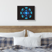 Kristallschneeflocke Leinwanddruck (Insitu (Schlafzimmer))