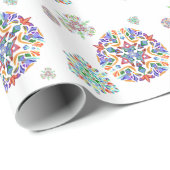 Kristallschneeflocke-Packpapier Geschenkpapier (Rolleneckpunkt)