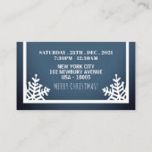 Kristallschneeflocke, Weihnachts-Party Einladung (Rückseite)