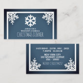 Kristallschneeflocke, Weihnachts-Party Einladung (Vorne/Hinten)