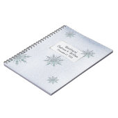 Kristallschneeflocke-Winter-Hochzeits-Gast Notizblock (Linke Seite)