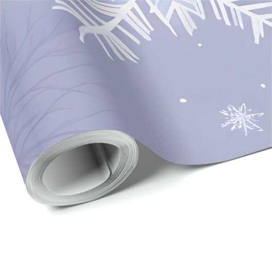 Kristallschneeflocken Geschenkpapier (Rolleneckpunkt)