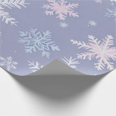 Kristallschneeflocken Geschenkpapier (Ecke)