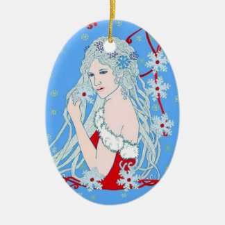 Kristallschneeflocken Keramik Ornament