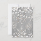 Kristallschneeflocken rett Dattelhochzeit Save The Date (Rückseite)