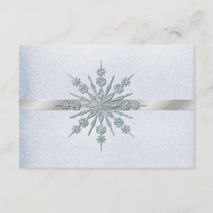 Kristallschneeflocken Winter Wedding UAWG RSVP Karte