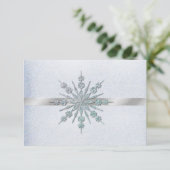 Kristallschneeflocken Winter Wedding UAWG RSVP Karte (Stehend Vorderseite)