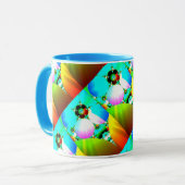 Kristallsonnenaufgang - abstrakter tasse (Vorderseite Links)