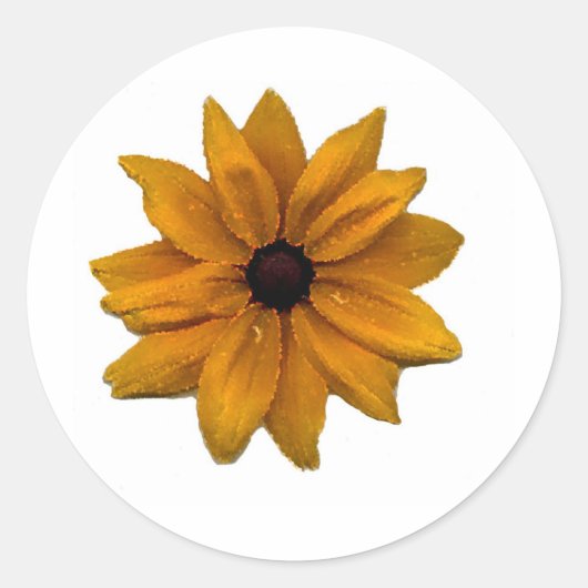 Kristallsonnenblume Runder Aufkleber (Vorderseite)