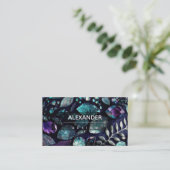 Kristallsteine, blau, Aquamarin, Lila Visitenkarte (Stehend Vorderseite)