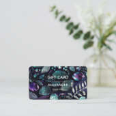 Kristallsteine, blau, Aquamarin, Lila Visitenkarte (Stehend Vorderseite)