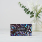 Kristallsteine, blau, Lavendel Visitenkarte (Stehend Vorderseite)