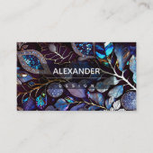 Kristallsteine, blau, Lavendel Visitenkarte (Vorderseite)