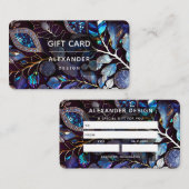 Kristallsteine, blau, Lavendel Visitenkarte (Vorne/Hinten)