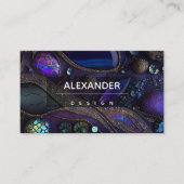 Kristallsteine, Lila, violett, Gold Visitenkarte (Vorderseite)
