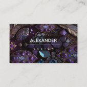Kristallsteine, Lila, violett, Gold Visitenkarte (Vorderseite)