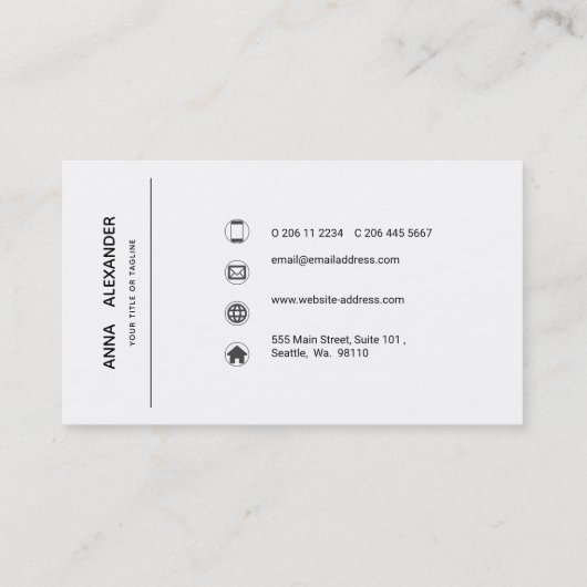 Kristallsteine, rosa visitenkarte (Rückseite)