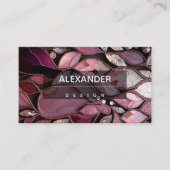 Kristallsteine, rosa visitenkarte (Vorderseite)