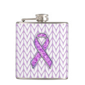 Kristallstil Rosa-Band-Strick Flachmann (Vorderseite)