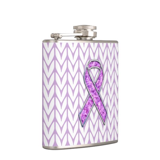 Kristallstil Rosa-Band-Strick Flachmann (Rechts)