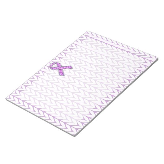 Kristallstil Rosa-Band-Strick Notizblock (angewinkelt)