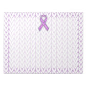 Kristallstil Rosa-Band-Strick Notizblock (Vorderseite)