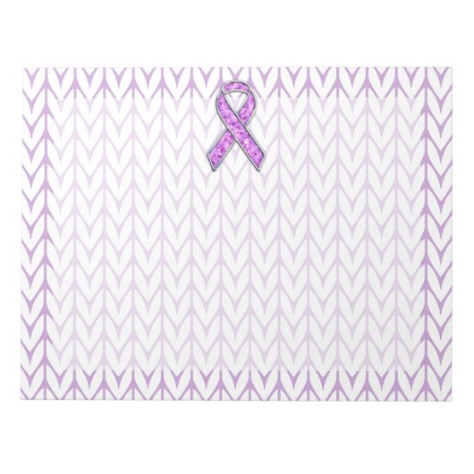 Kristallstil Rosa-Band-Strick Notizblock (Vorderseite)