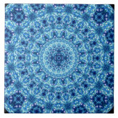 Kristallstrahlen-Mandala Fliese (Vorderseite)