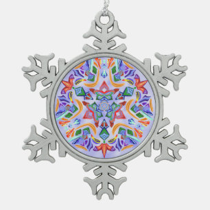 Kristallsymmetrie (Schneeflocke-Verzierung) Schneeflocken Zinn-Ornament