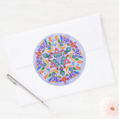 Kristallsymmetrie (Sticker) Runder Aufkleber (Umschlag)