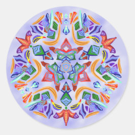 Kristallsymmetrie (Sticker) Runder Aufkleber