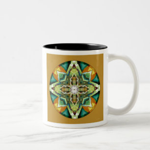KristallTasse des mandala-6 Zweifarbige Tasse
