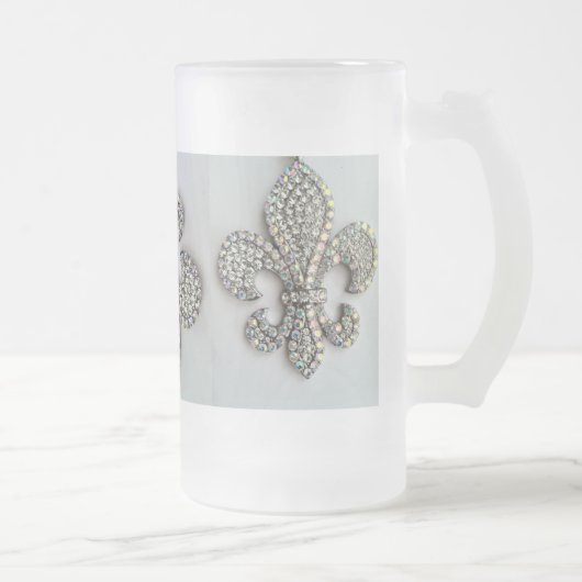 KRISTALLTasse LILIEN-EN BLANC Mattglas Bierglas (Rechts)