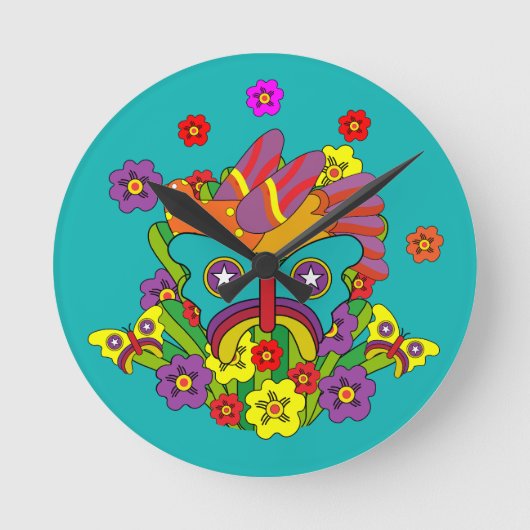 KristallTipps und Alistair Runde Wanduhr (Vorderseite)