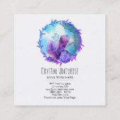 *~* Kristalluniversum-BlumeWreath Quadratische Visitenkarte (Rückseite)