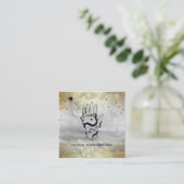 *~* Kristallwaren Hand Schlange Moon Magic Boho Gr Quadratische Visitenkarte (Stehend Vorderseite)