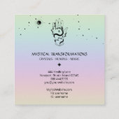 *~* Kristallwaren Hand- SchlangeMoon Magic Boho Quadratische Visitenkarte (Rückseite)