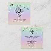 *~* Kristallwaren Hand- SchlangeMoon Magic Boho Quadratische Visitenkarte (Vorne/Hinten)