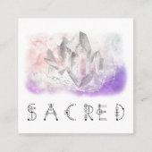 *~* Kristallwasser Farbe Heilkunst Quadratische Visitenkarte (Vorderseite)