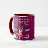 Kristallwasser-Feier Magenta Tasse (Vorderseite Links)