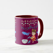 Kristallwasser-Feier Magenta Tasse (VorderseiteRechts)