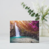 Kristallwasserfall-Lagune Postkarte (Stehend Vorderseite)
