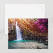 Kristallwasserfall-Lagune Postkarte (Vorne/Hinten)
